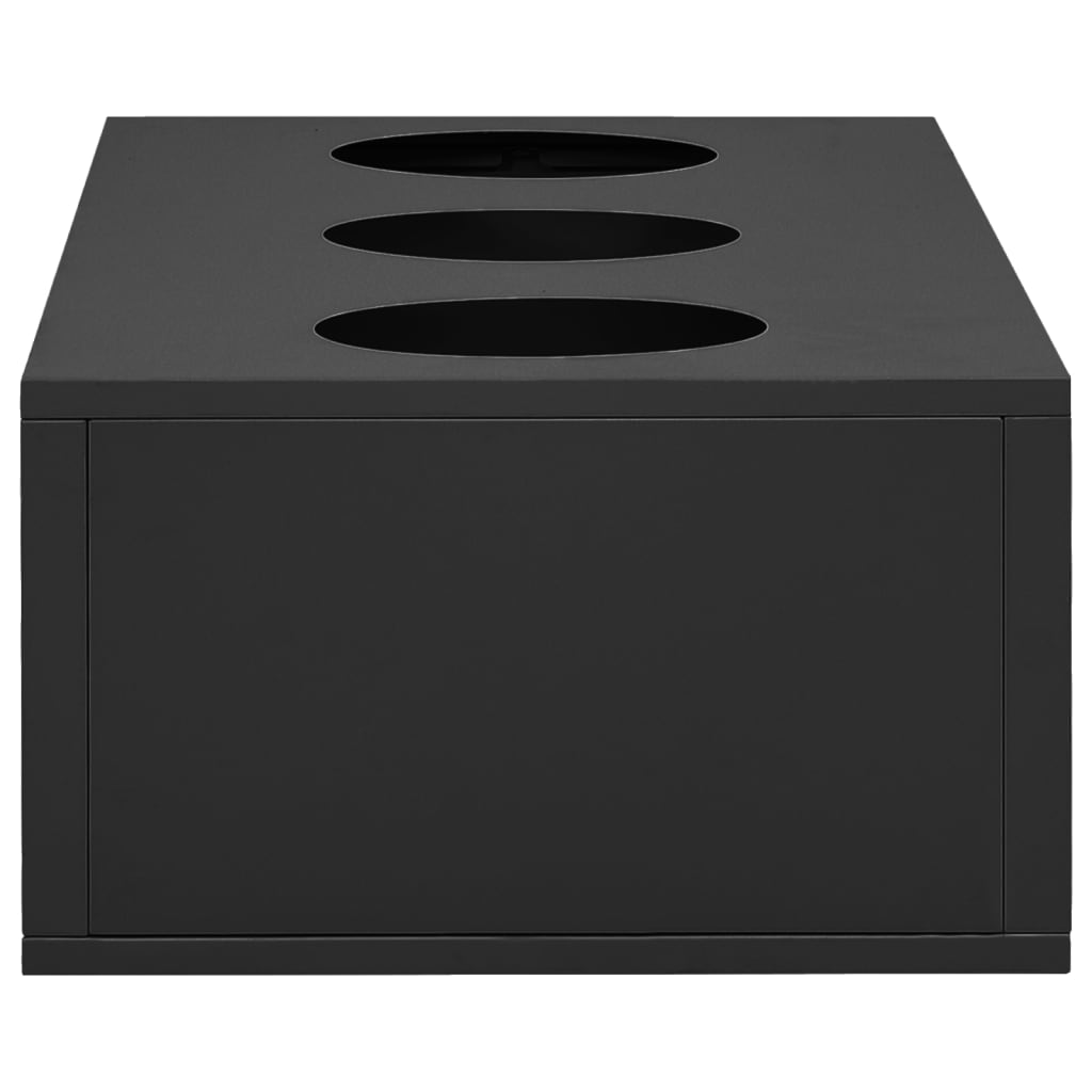Armoire De Bureau Et Jardinière Anthracite 90x40x128 Cm Acier