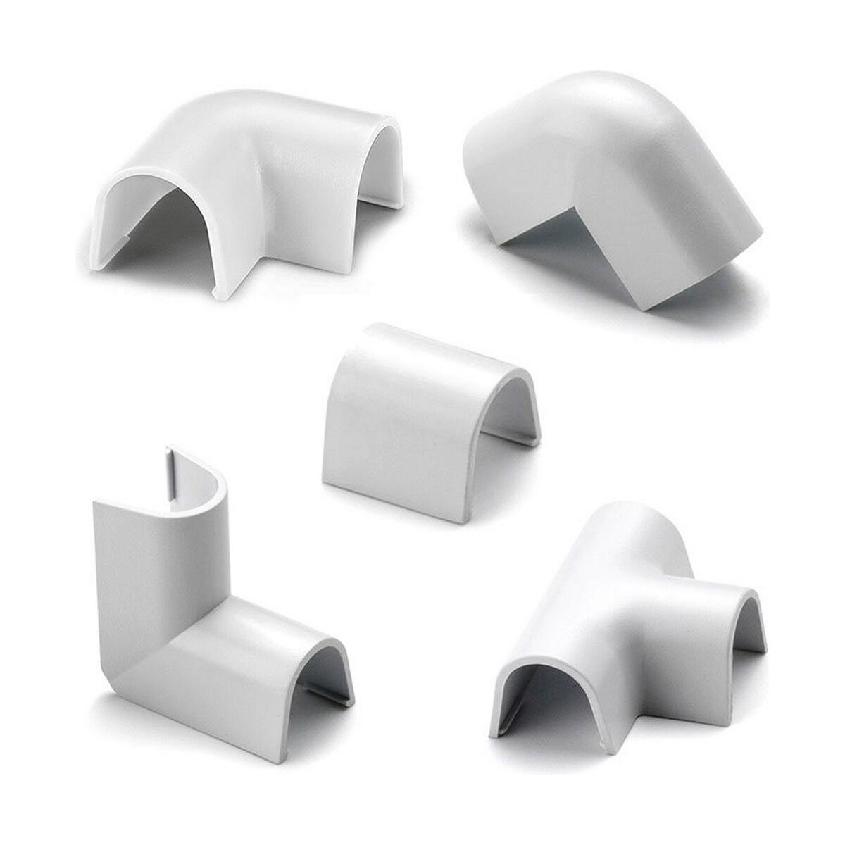 Inofix 2201 Lot De 4 Moulures Souples Adhésives 8x7 Mm X 1 M Blanc