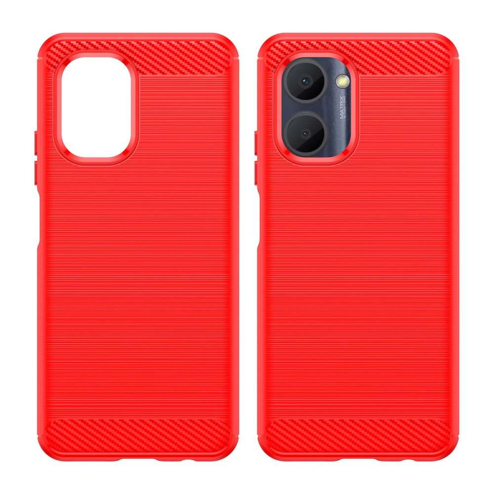Coque Pour Realme C33 - Housse Etui Silicone Gel Carbone + Film Ecran - Rouge