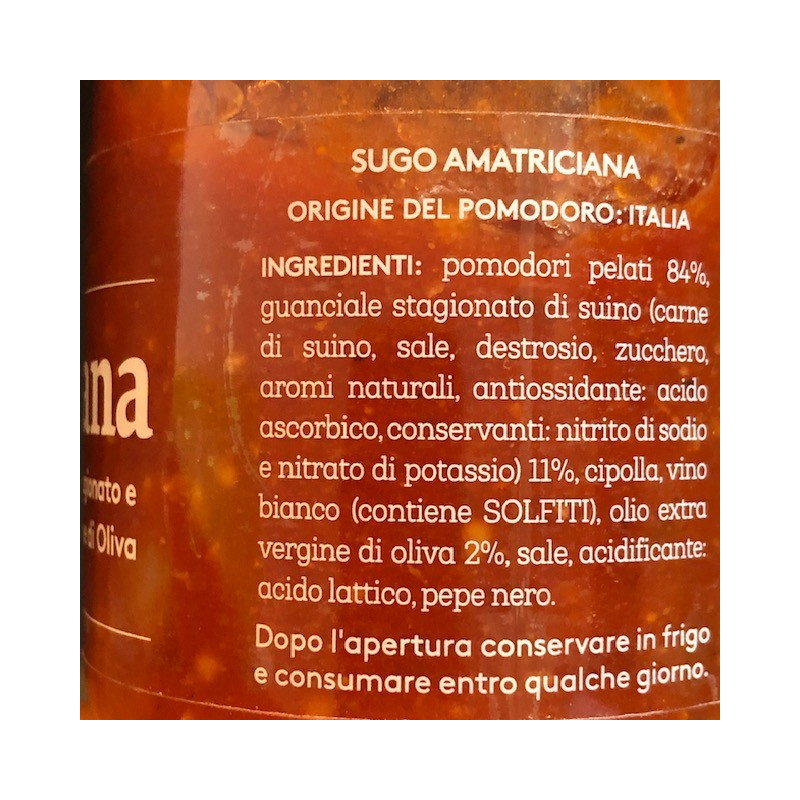 Amatriciana Sauce Prête Pour Pâtes 260 Gr URSINI
