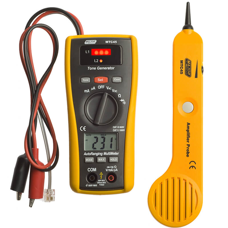 2-In-1 Tone and Probe and Digital Mulitmeter (MTC45) - Major Tech