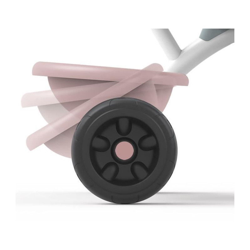 Smoby Tricycle Enfant Évolutif Be Fun Confort Structure Métal Rose