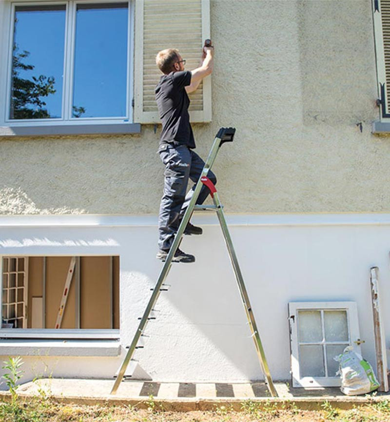 Escabeau Profistep® Xxl - 7 Marches Larges - 3.25m - En Alu