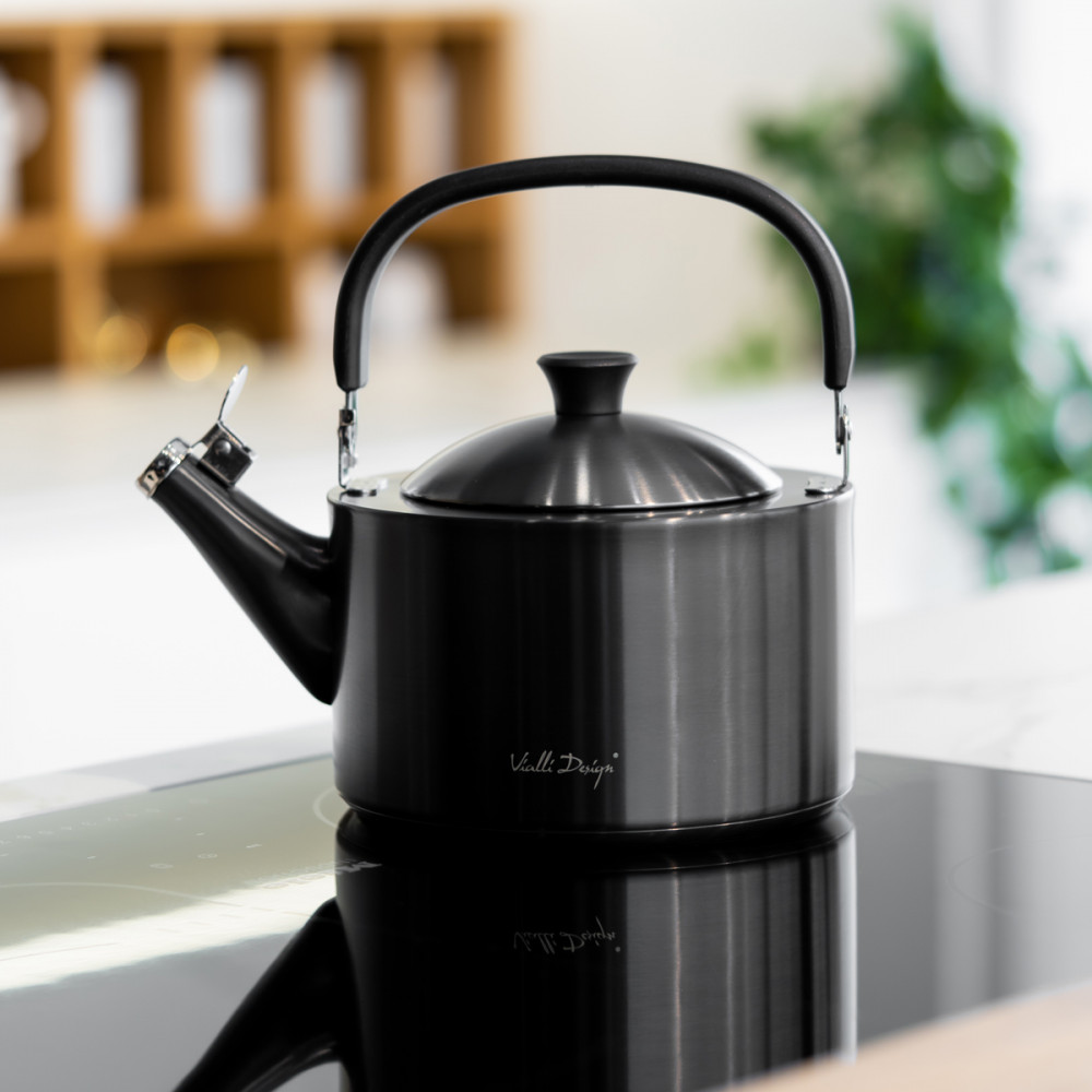 Théière Bouilloire Noire Avec Sifflet 1,5l Vialli Design à Prix Carrefour