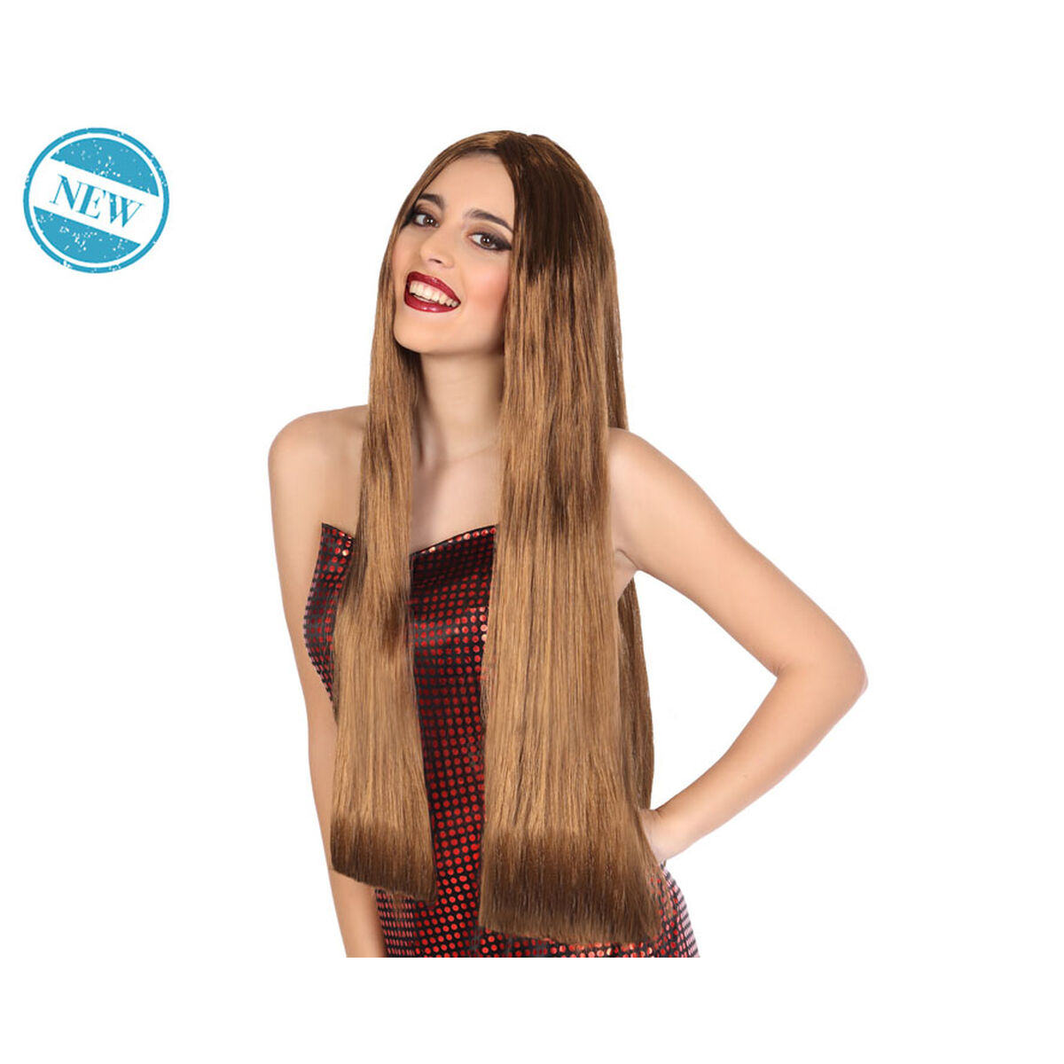 Perruques Marron 80 Cm