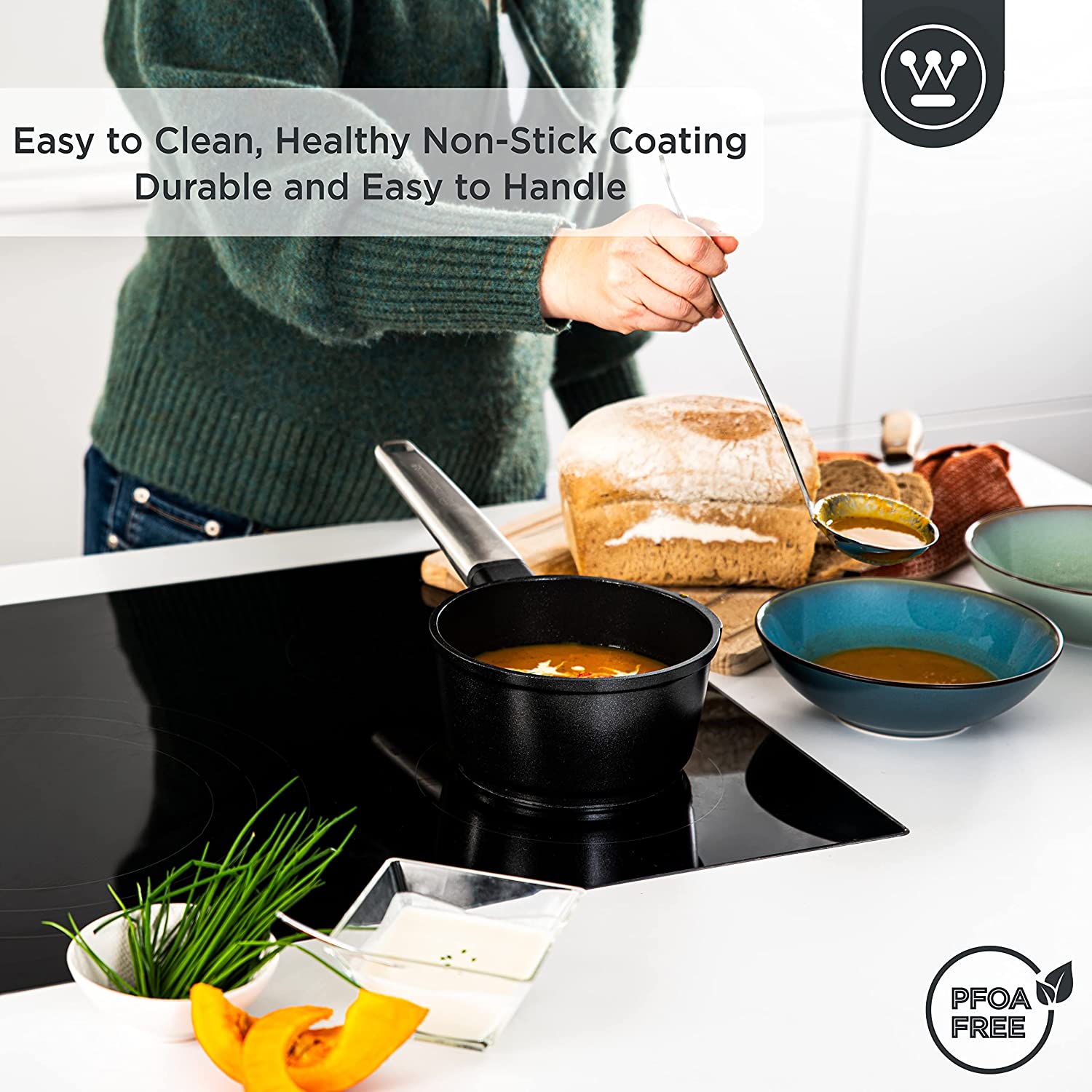 Westinghouse - Série Performance - Casserole 18 Cm - Induction - Noir