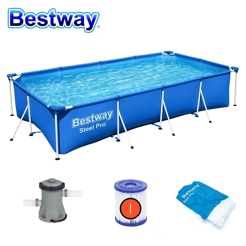 Bestway Framed Pool 81 Cmx211 Cmx400 Cm,4 Person,Blue