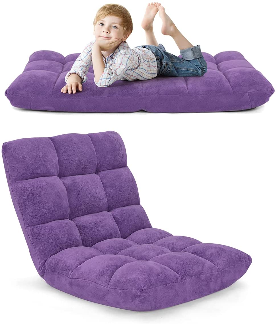 Costway Canapé Paresseux Tatami Pliable Chaise De Plancher Coussin De Chaise
