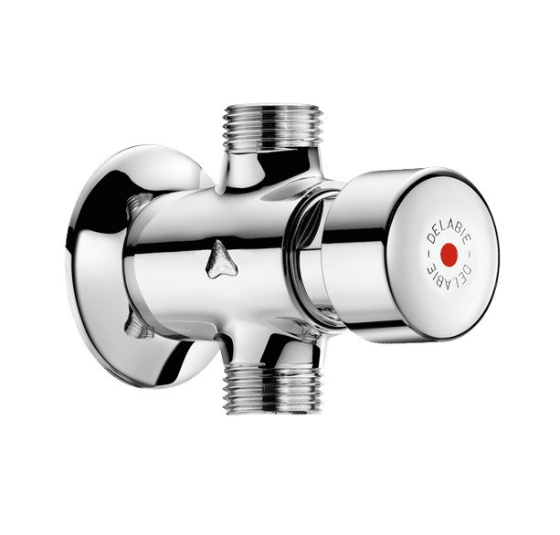 Robinet De Douche Tempostop Temporisé Env. 15 Sec M1/2 En Laiton Chromé Delabie