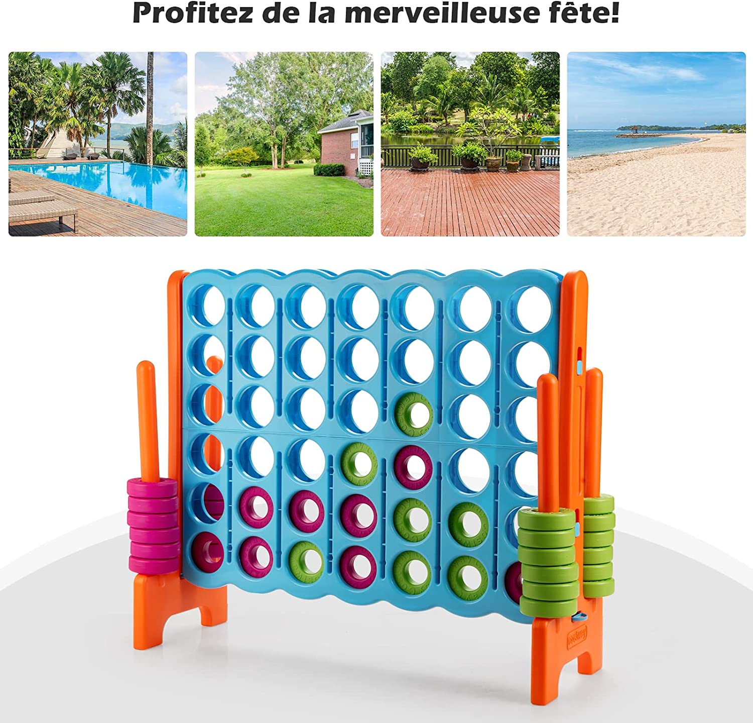 Jeux Puissance 4 Géant Pour Enfant Jeu De Société Pour Familles En Ligne Avec 42 Anneaux
