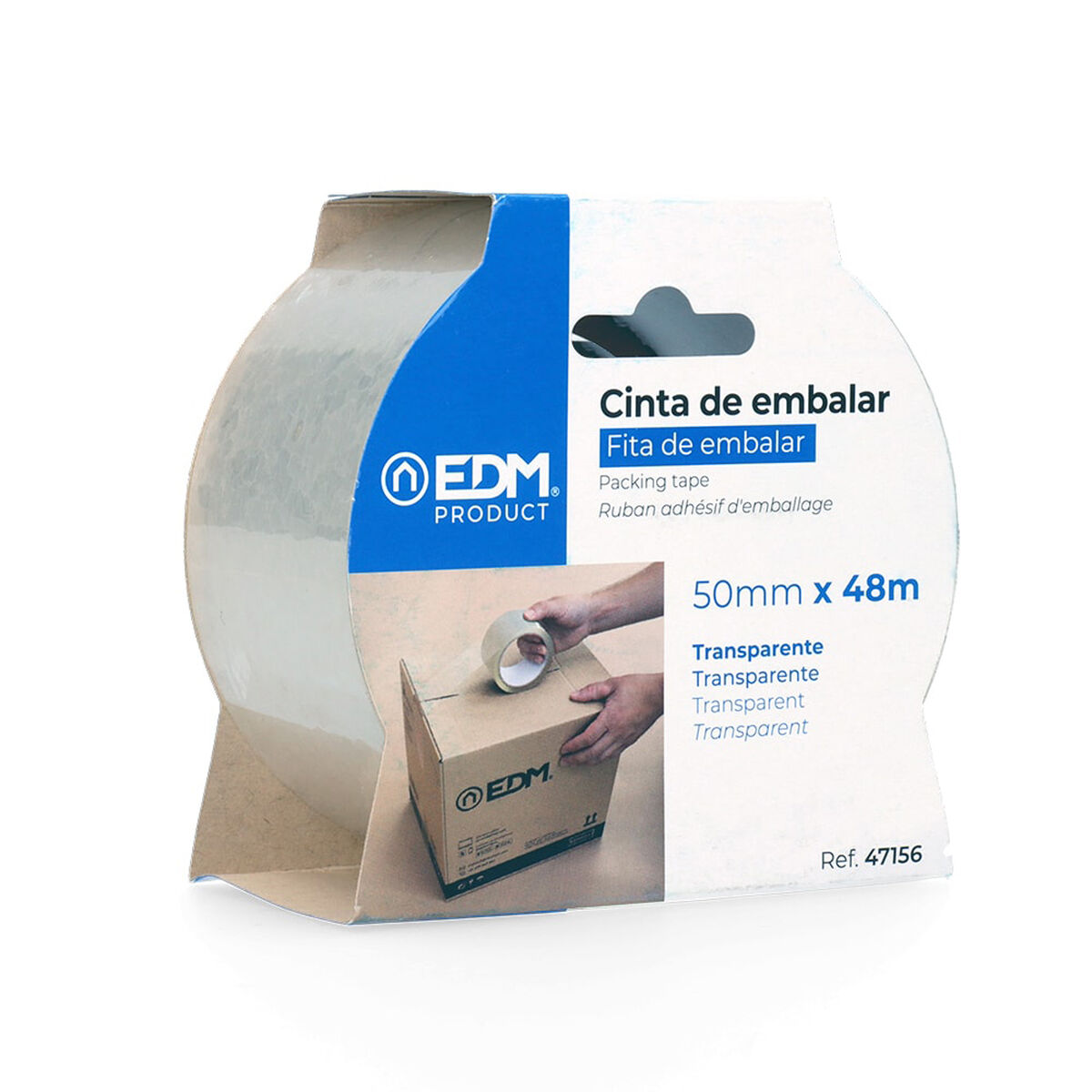 Ruban Adhésif Edm Transparent Polypropylène (48 M X 50 Mm) à Prix Carrefour