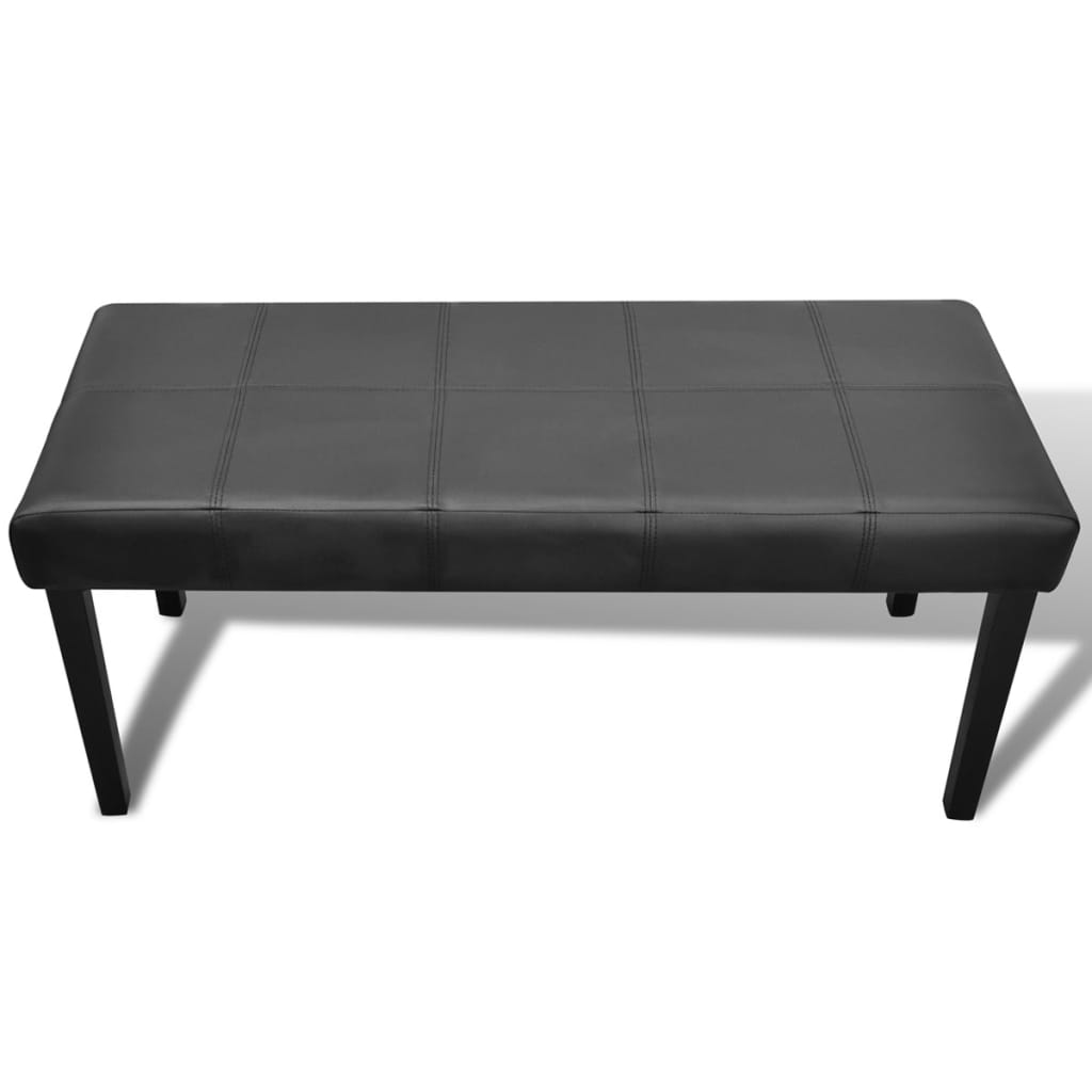 Banc | Banquette Pour Salon, Chambre En Cuir Synthétique De Haute Qualité Noir