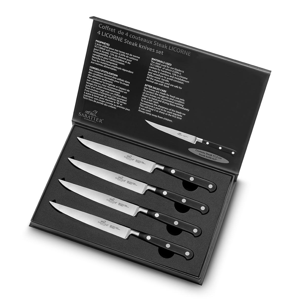 Coffret 4 Couteaux À Steaks 11,5cm Lion Sabatier 901384 à Prix Carrefour
