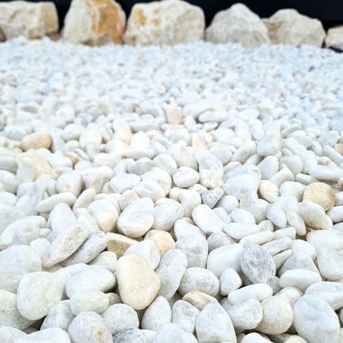 Sac De +/-  800 Kg = 10m² Gravier Blanc Roulé 8/12