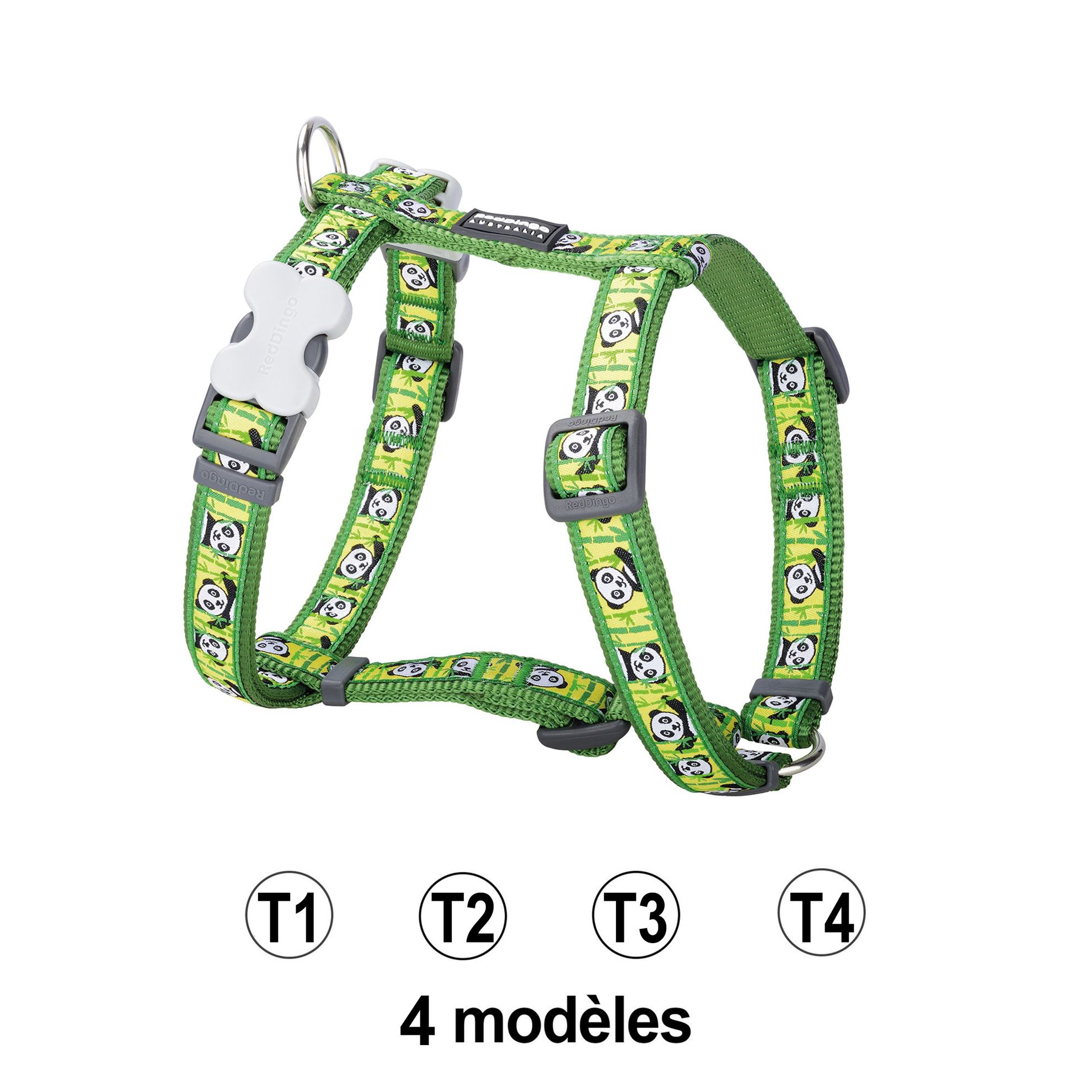 Harnais Red Dingo Vert Panda T2