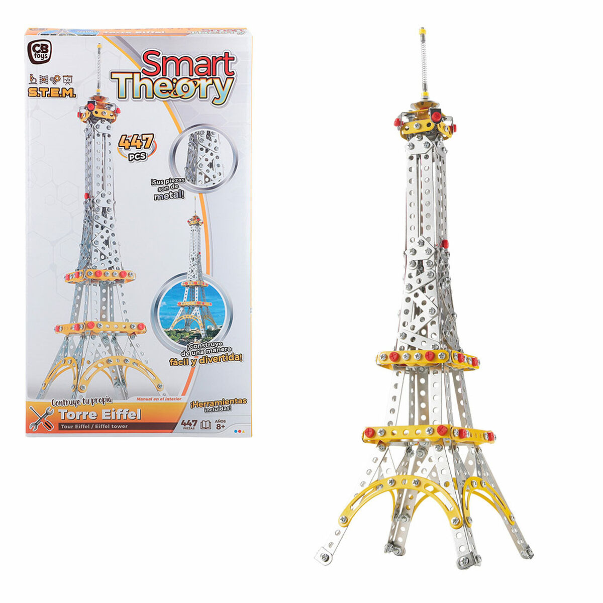 Set De Construction Colorbaby Tour Eiffel 447 Pièces (4 Unités)