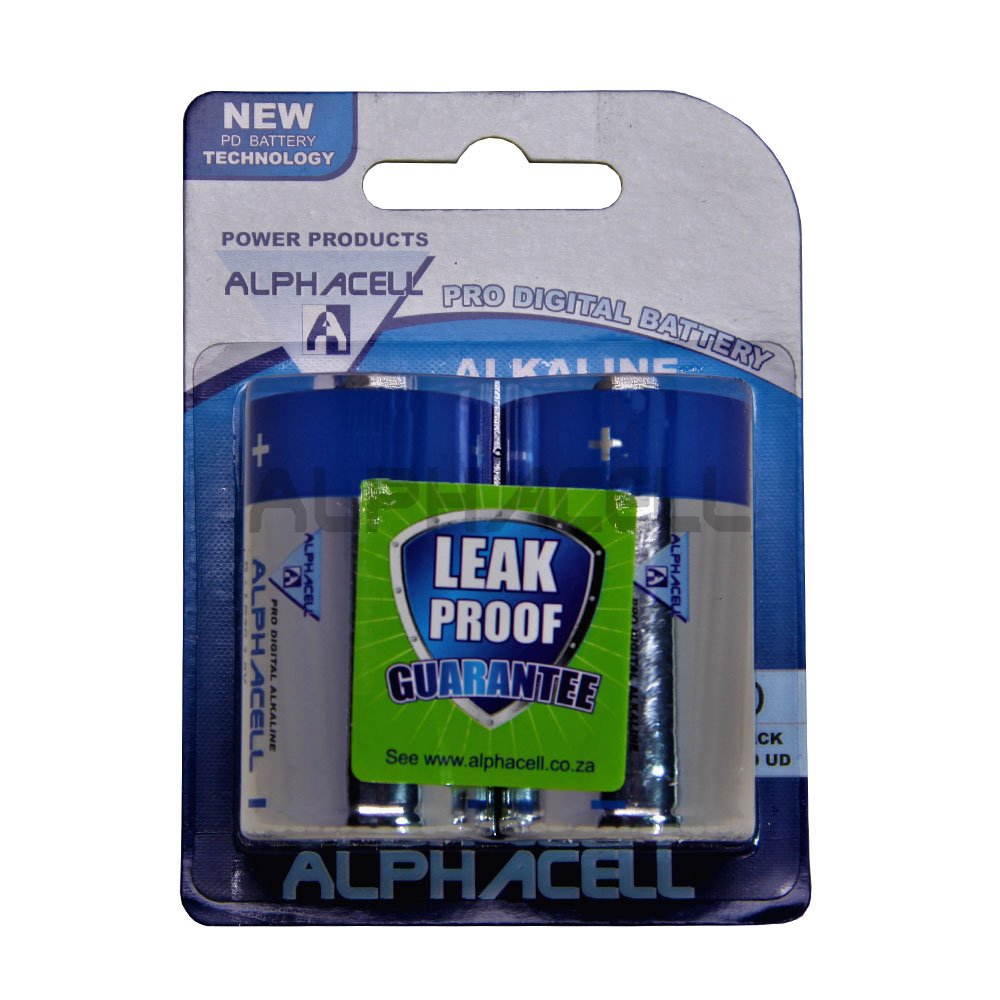 Alkaline PRODIG D LR20 2pc ALPHACELL CARDED