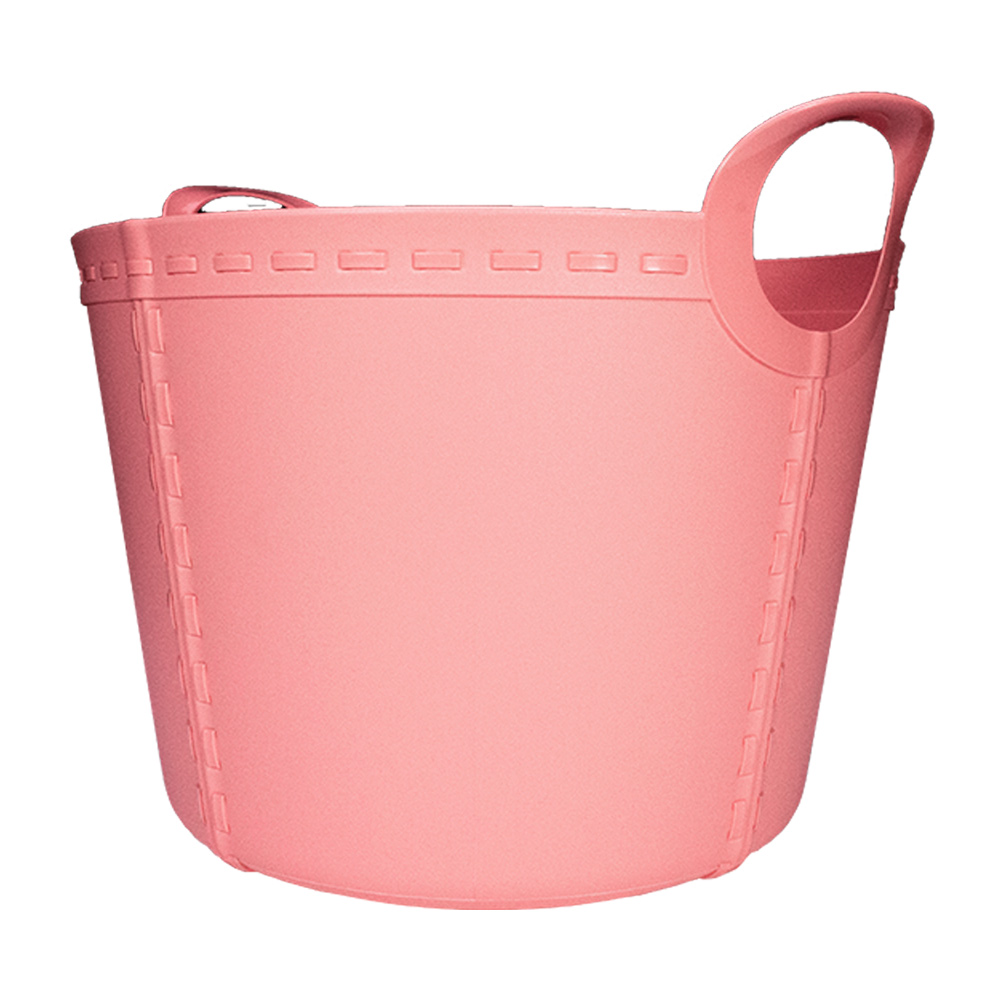Panier Artisanal Petit 15l Rose 40x32x28