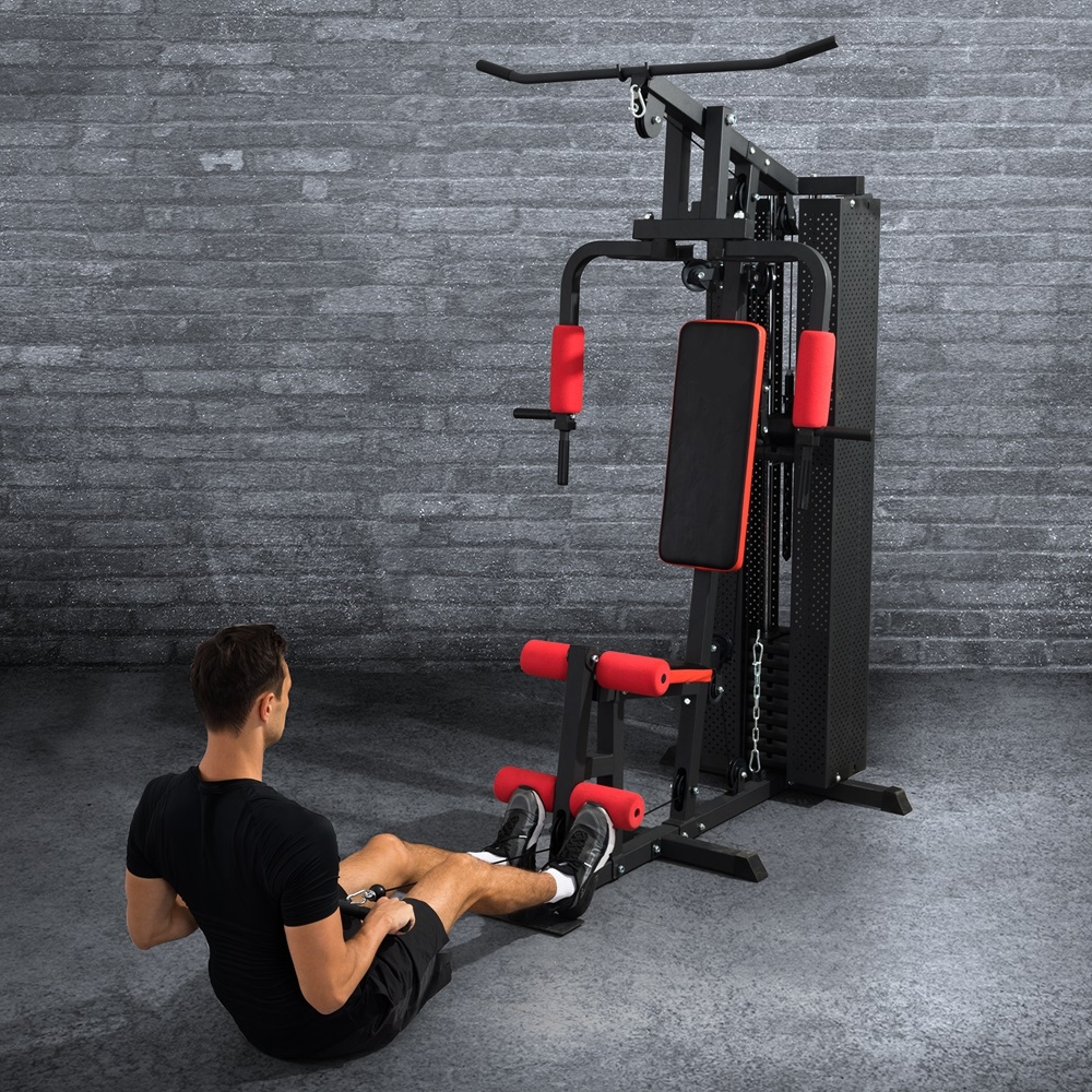 ZOOMYO Station De Musculation Basic 30 en 1,Poids Inclus,Pour Travailler Bras-Jambes