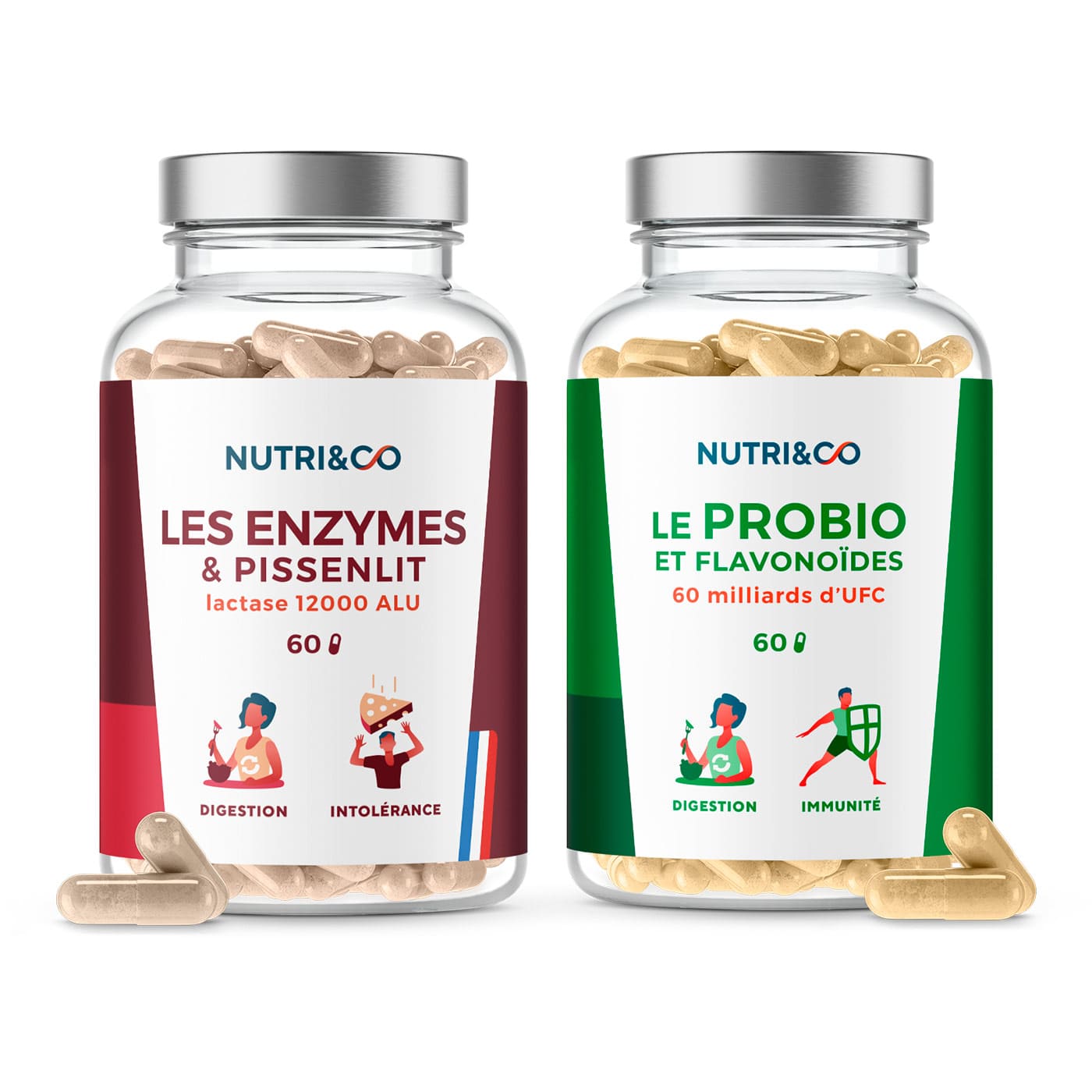 Nutri&co Pack Digestion Enzymes + Probio Intolérance Digestion