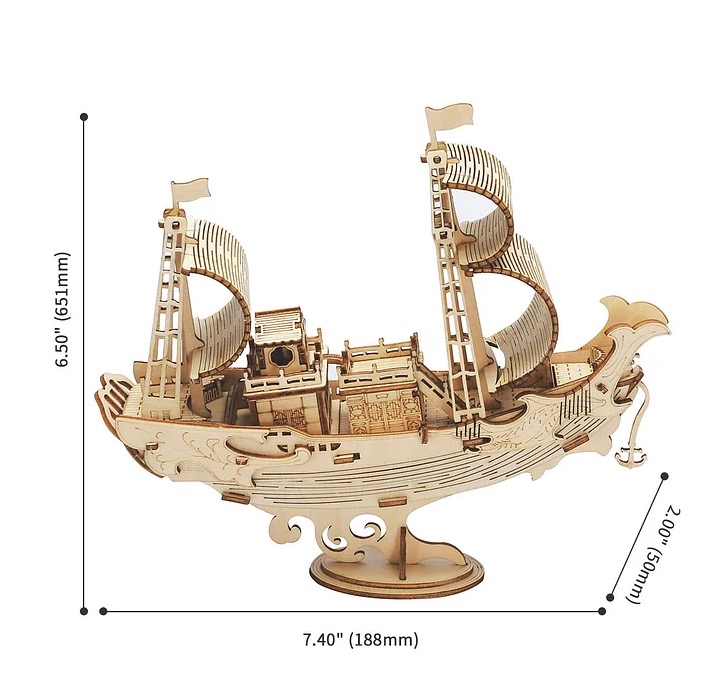 Maquette En Bois Navire Diplomatique Japonais