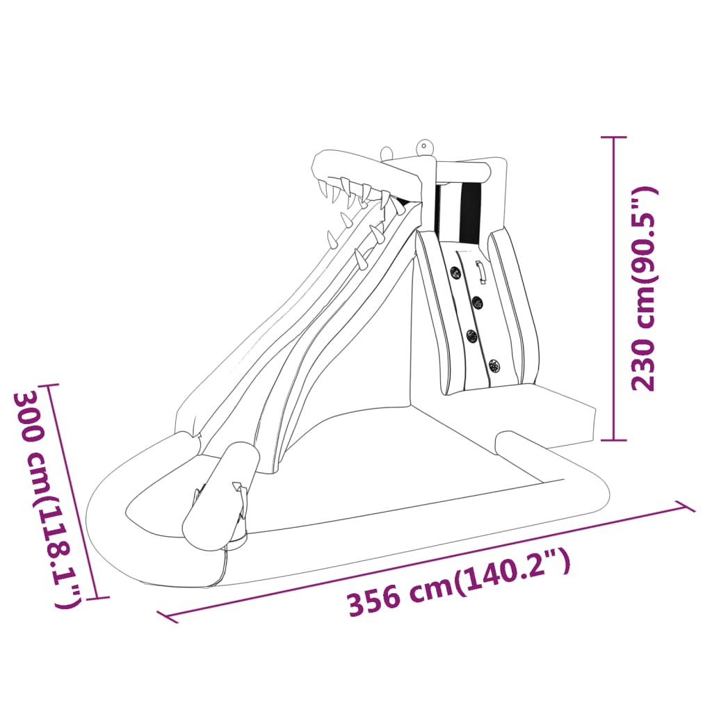 Toboggan À Eau Gonflable Avec Piscine 356x300x230 Cm Pvc Happy Hop à Prix Carrefour