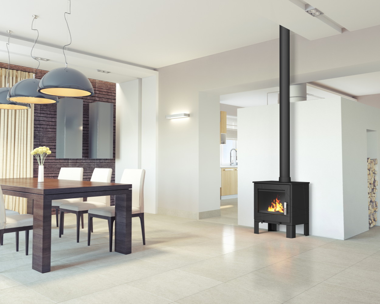 Poêle À Bois Adam 7,3kw En Fonte - Étanche - Eco Design