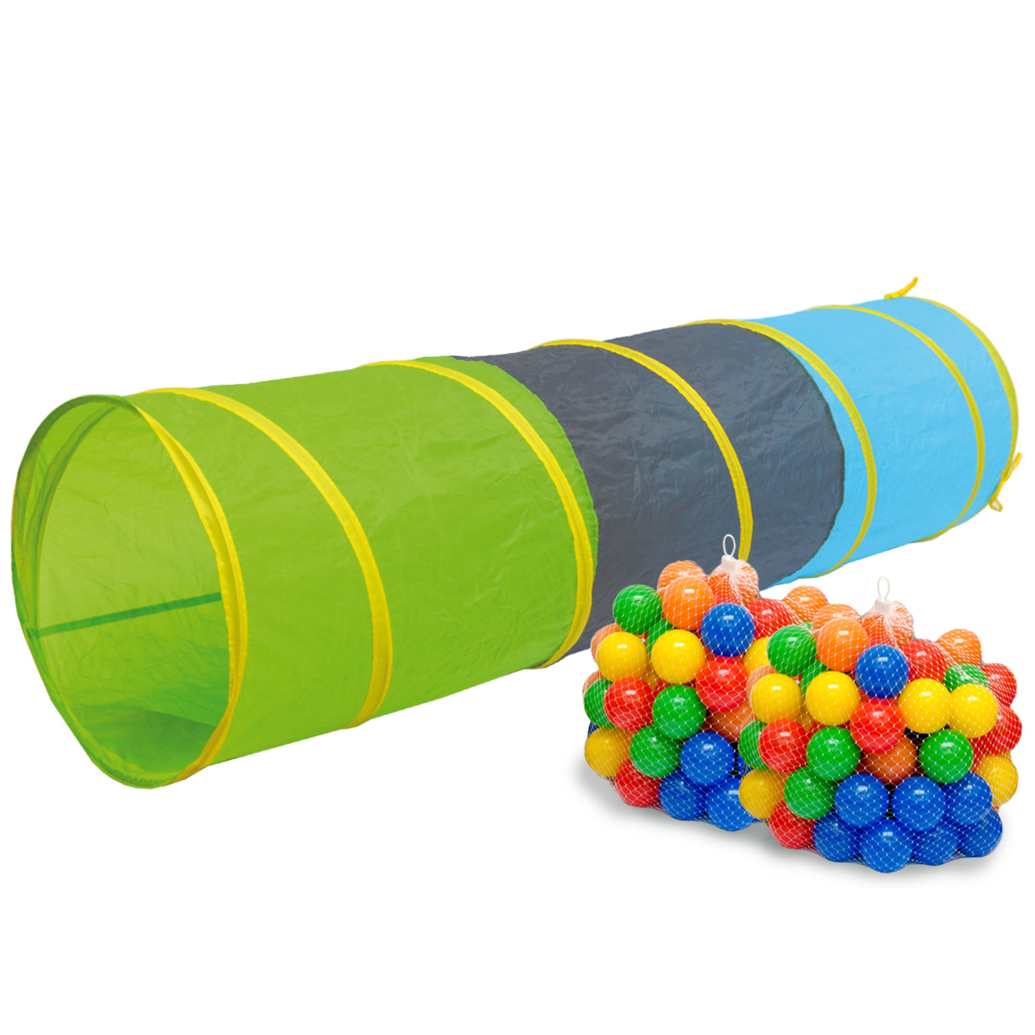 Tunnel De Jeu Enfant 180cm Avec 200 Balles - Pop Up Agility Bébé à Partir De 12 Mois