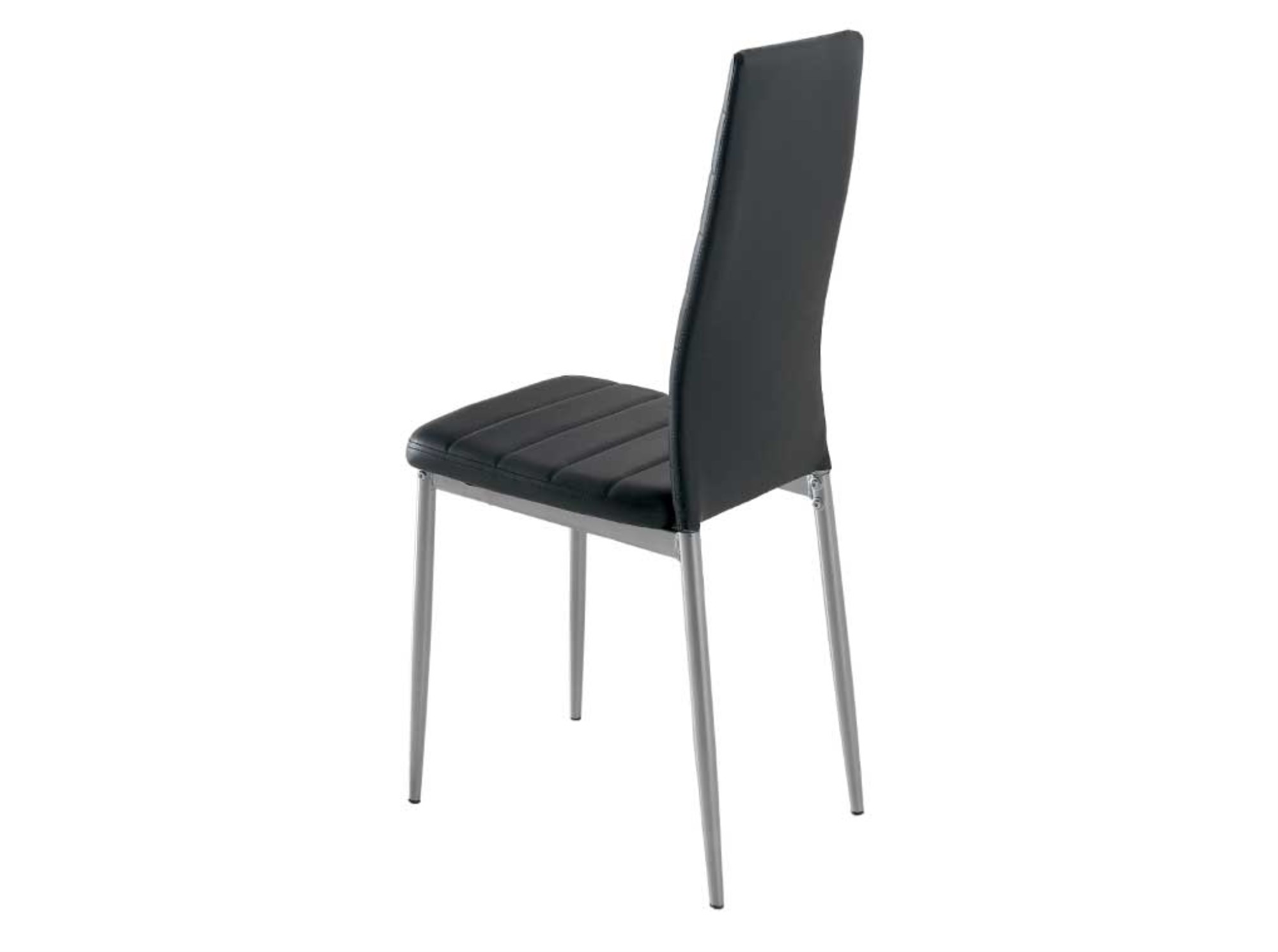 Momma Home - 4 X Chaise Rene En Simili-cuir Noir