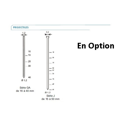 Cloueur Pnematique J-55 P1 8bar 15-50mm Avec Coffret Alsafix