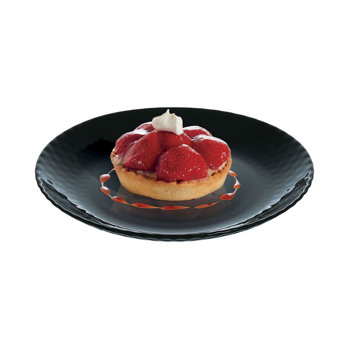 Assiette À Dessert Luminarc Pampille Noir Verre (19 Cm) (24 Unités)