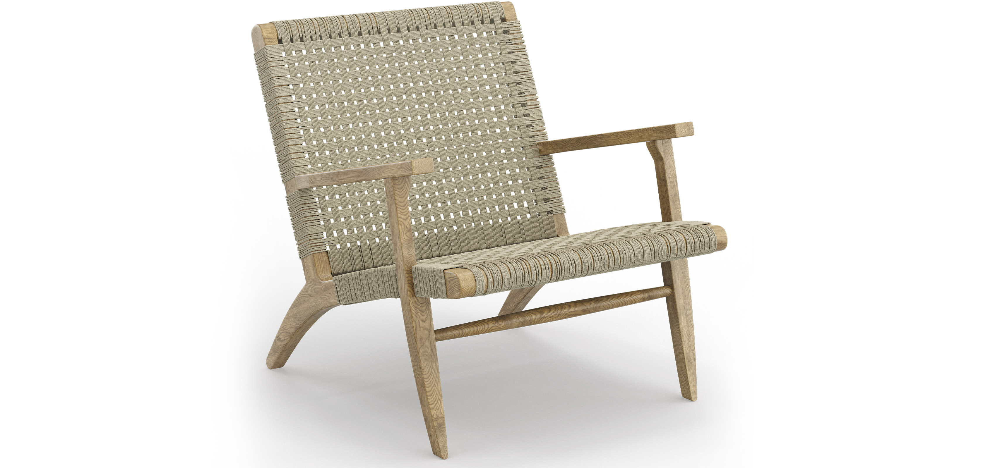Fauteuil Boho Bali Design En Bois Naturel Et Cordes De Coton - Forg ...