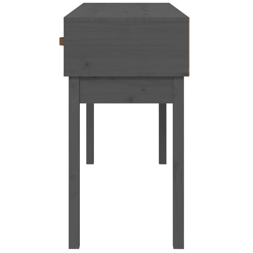 Table Console | Table D'entrée Gris 114x40x75 Cm Bois Massif De Pin