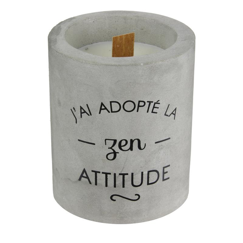 Bougie Parfumee Ciment Zen H10cm