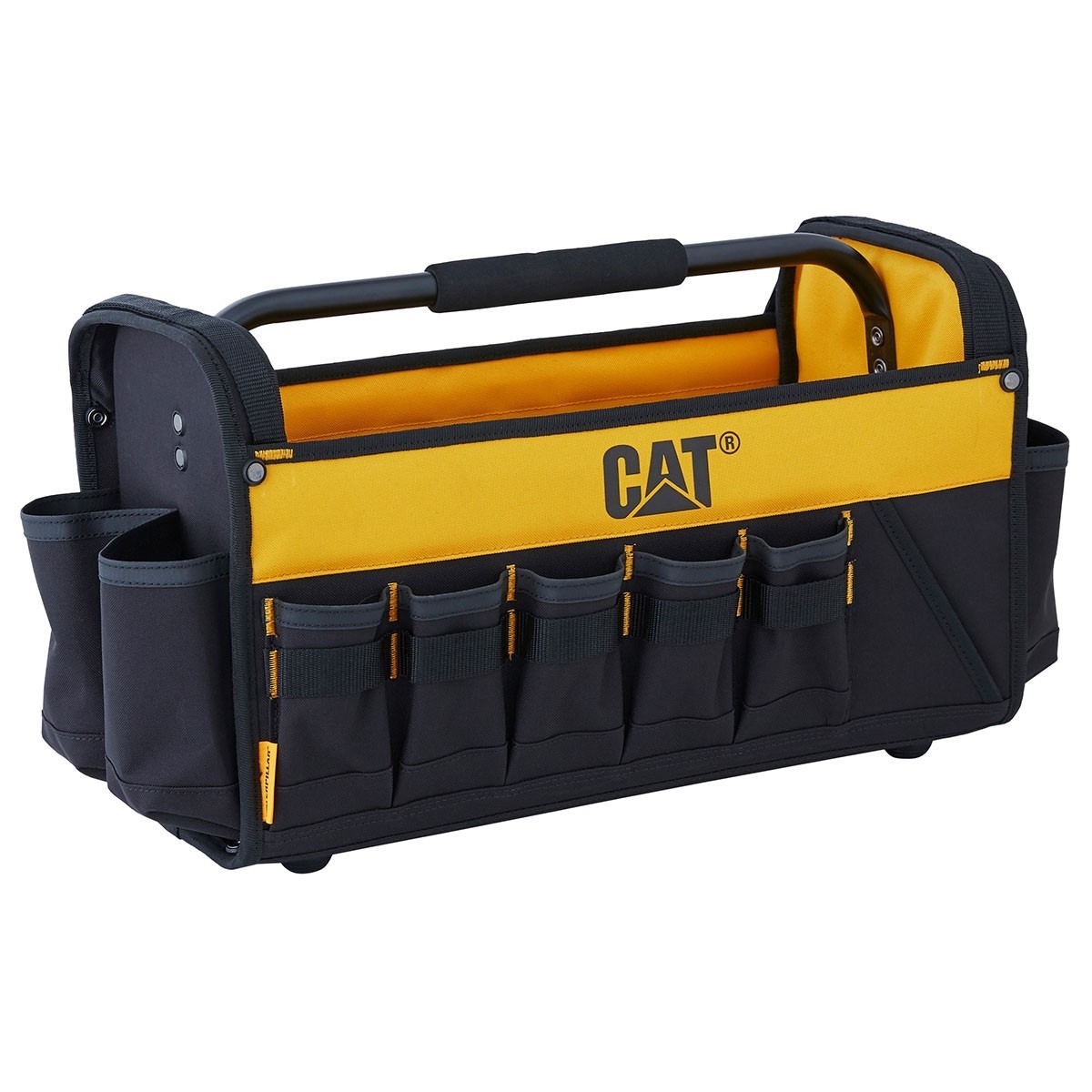 Sac À Outils Ouvert 12l Caterpillar Polyester / Pvc 1 Poche Intérieure 16 Poches Exté