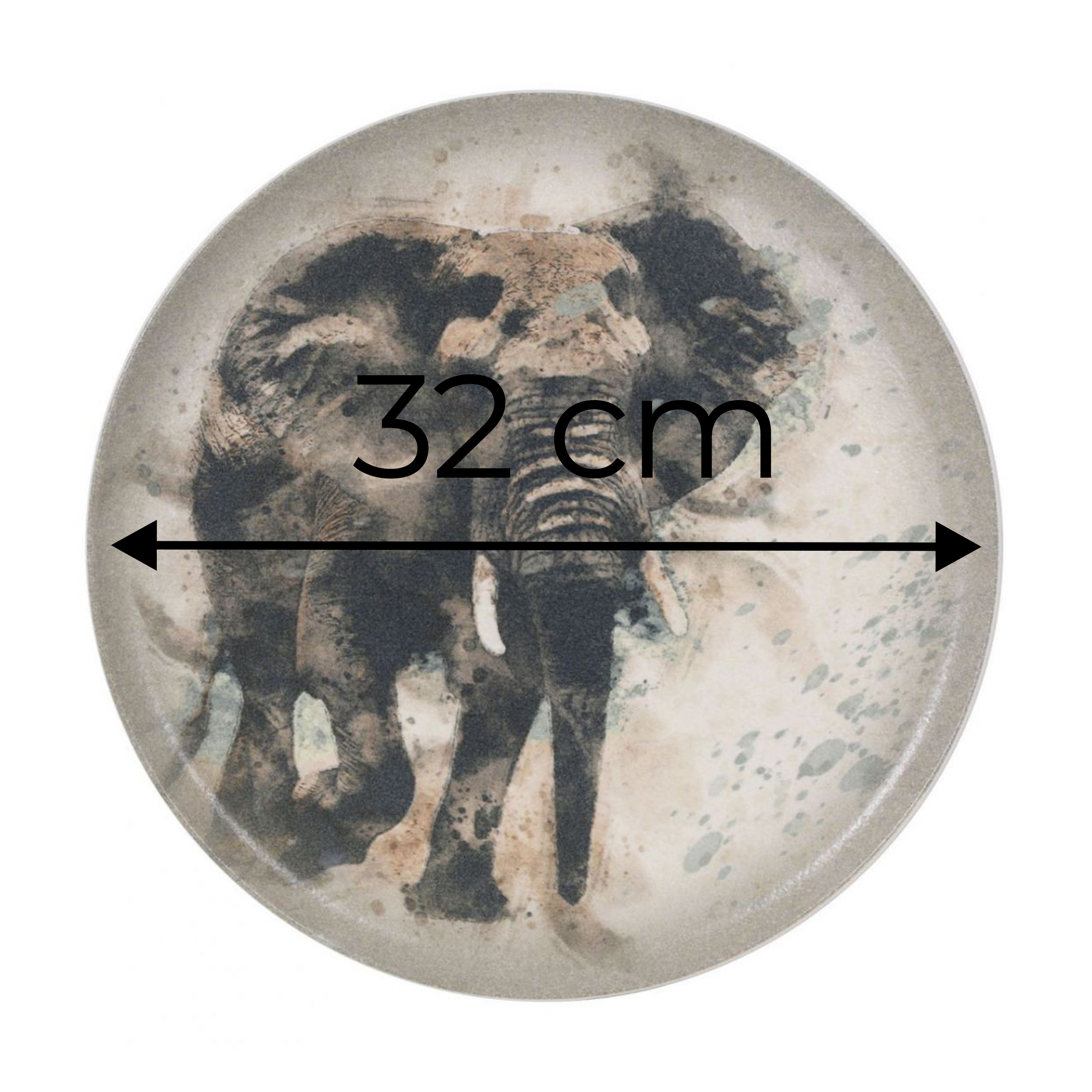 Set D'assiettes Rondes Pour 6 Pièces, Plates Et Empilables, Modisa, Assiettes En Porcelaine Marron