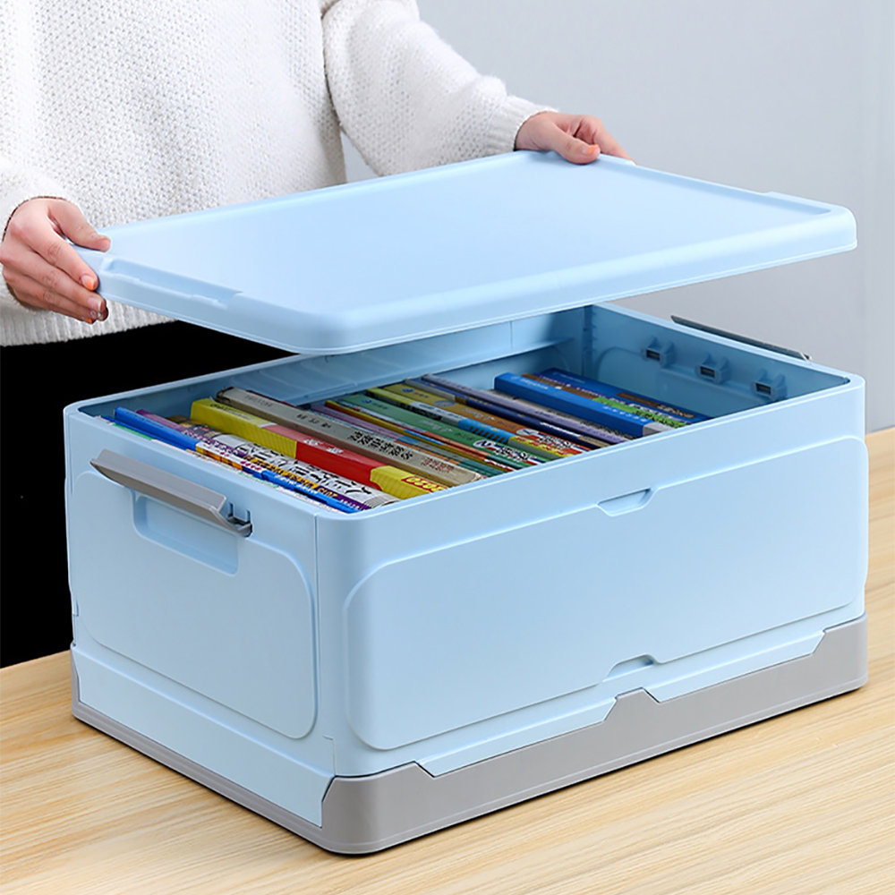 Foldable Storage Clip Boxes - Large - Blue