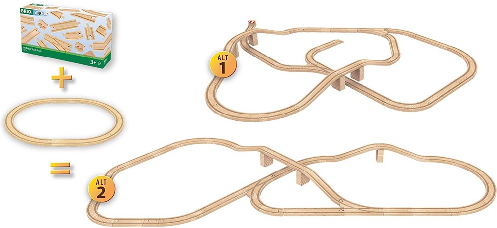 Brio Rails De Train En Bois 50 Pcs 33772