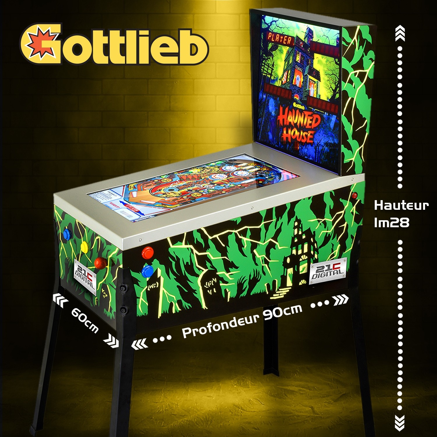 Flipper Numérique Avec Écran Lcd 24" Sur Pied 12 Jeux Inclus 4 Joueurs à Prix Carrefour