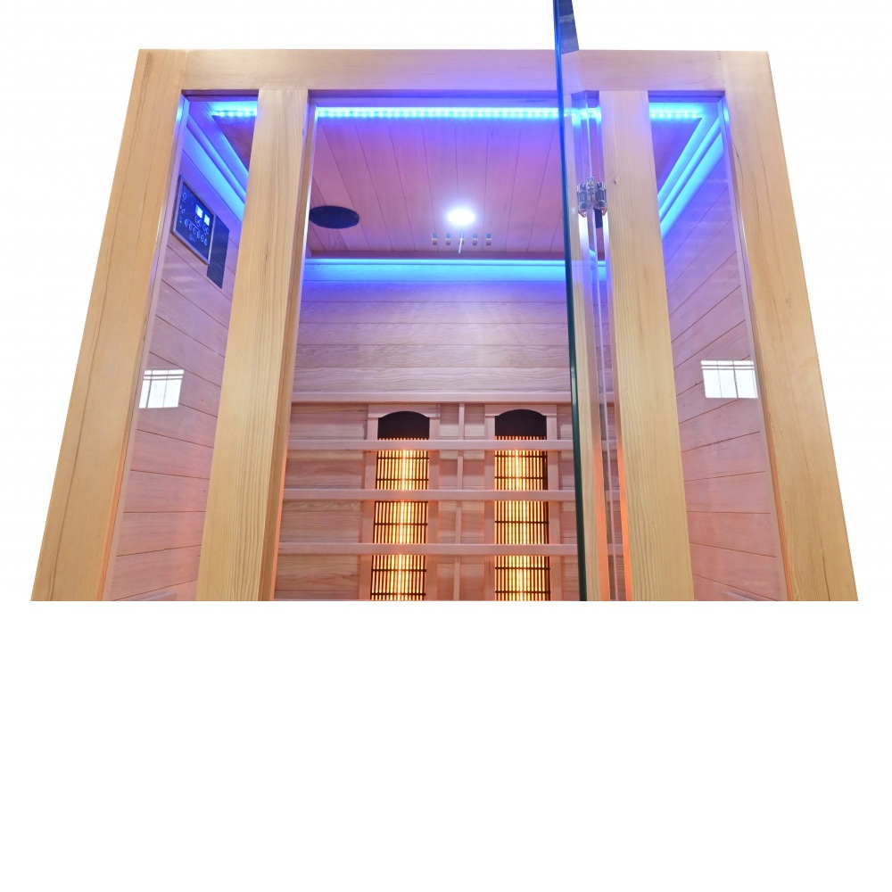 Infrasauna Belatrix Benton 2 Lux – ovládanie a vnútorná výbava