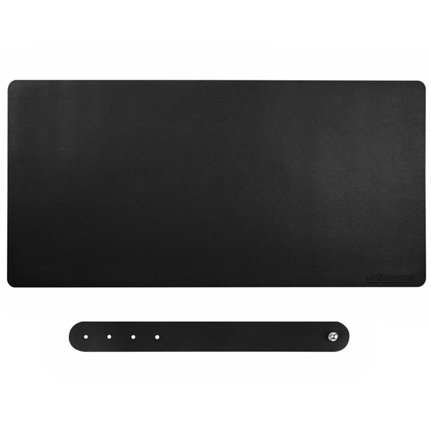 Large PU Leather Desk Mouse Pad Comfortable Writing Mat- Black