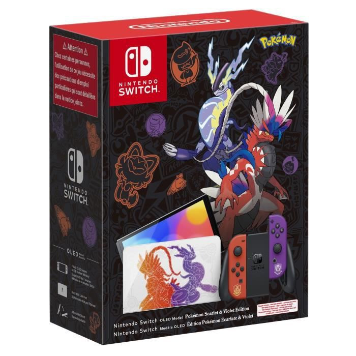 Console Nintendo Switch (modele Oled) : Edition Limitée Pokémon Ecarlate & Pokémon Violet