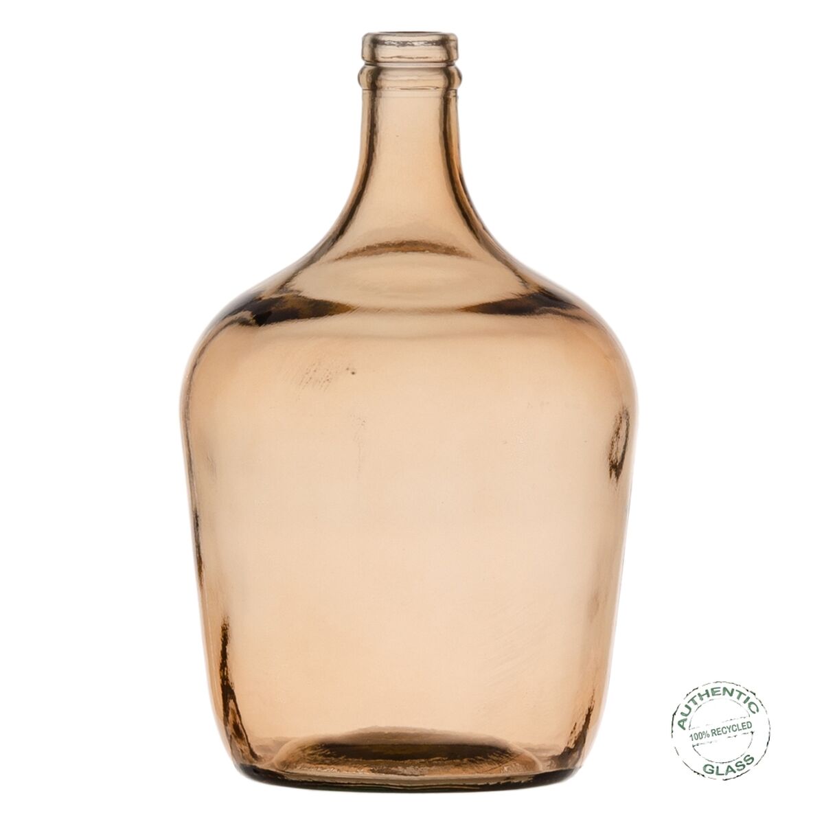 Bouteille Décorative Verre Recyclé 18 X 18 X 30 Cm Caramel à Prix