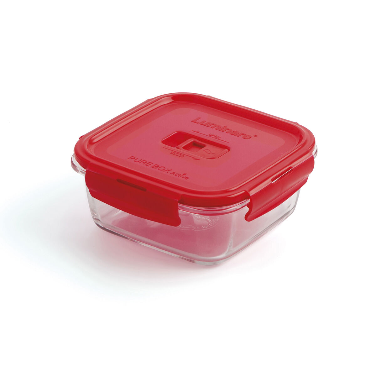 Boîte À Lunch Hermétique Luminarc Pure Box 760 Ml Rouge Verre (6 Unités)