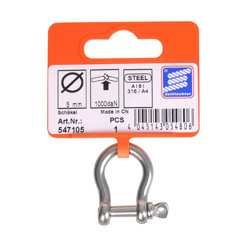 Manille Lyres 5mm, A4 Rvs Aisi 316, 1 Dan