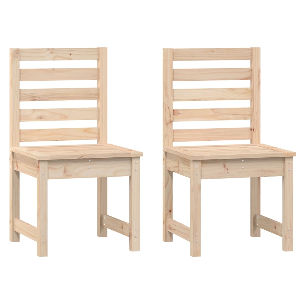 319576 vidaXL Chaises de jardin 2 pcs Bois de sapin massif
