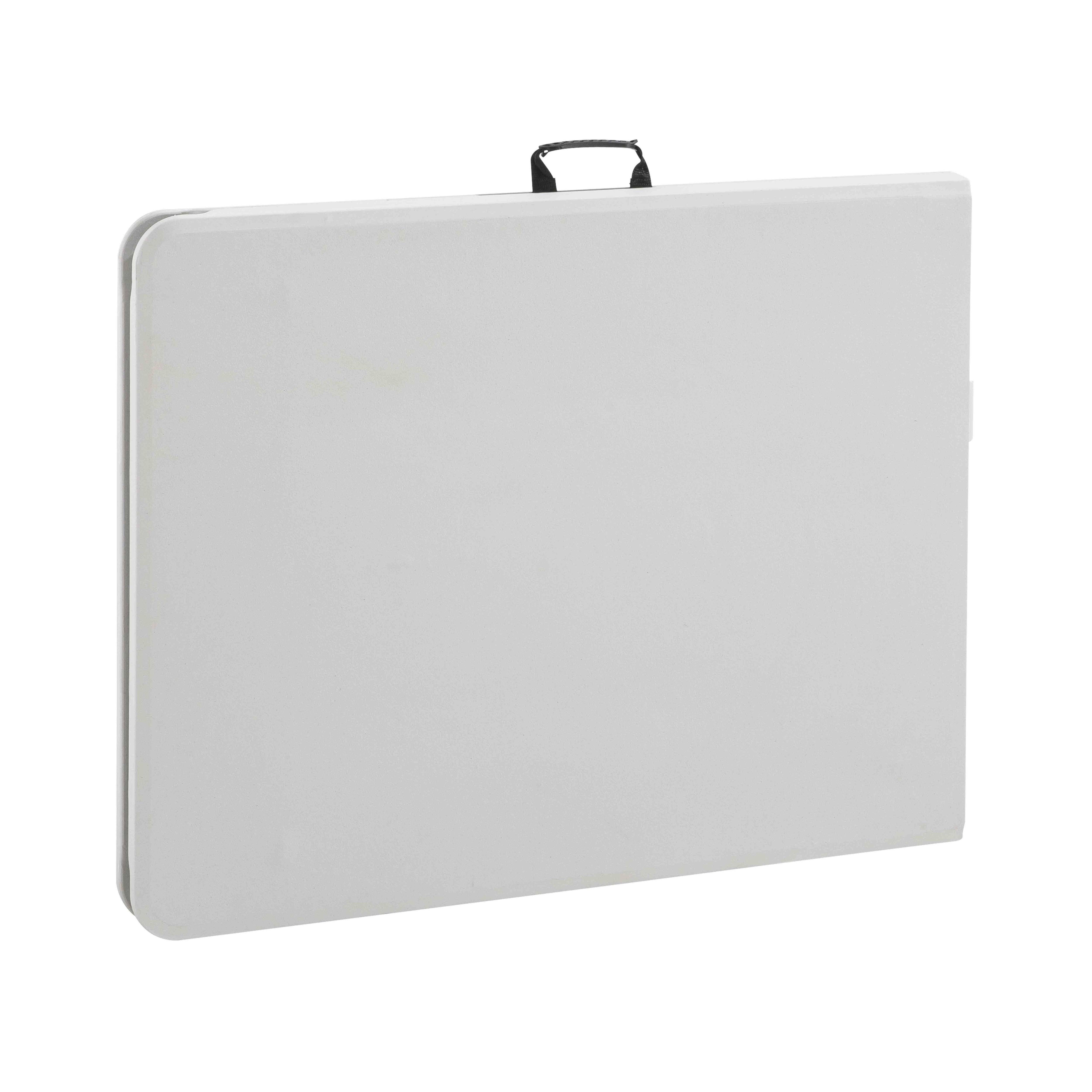 Table Pliante Blanche Multifonction – 122x60 Cm – Hauteur Réglable 52/74 Cm | Jardin, Camping, Terrasse