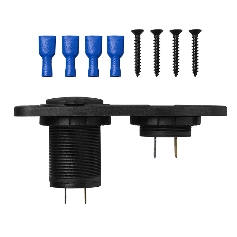 Kit De Montage Encastré: Voltmètre + Prise-usb Double 2x2100ma