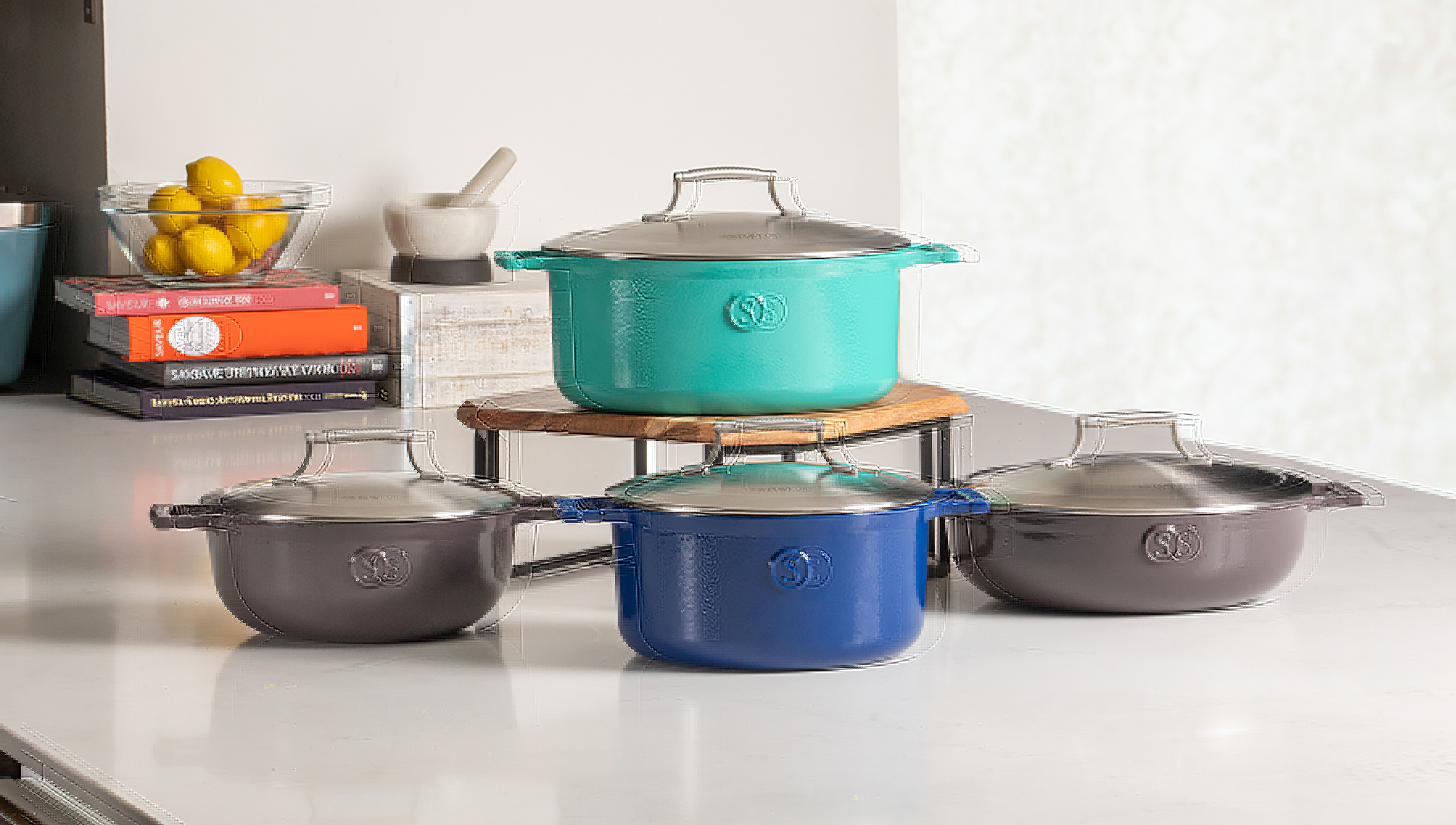 Saveur Selects - Série Voyage - Casserole Ovale 30 Cm - Induction - Garantie À Vie - Saveur Bleu