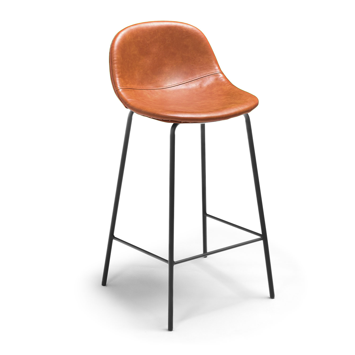 Bristol - Paire De Tabourets En Cuir Design